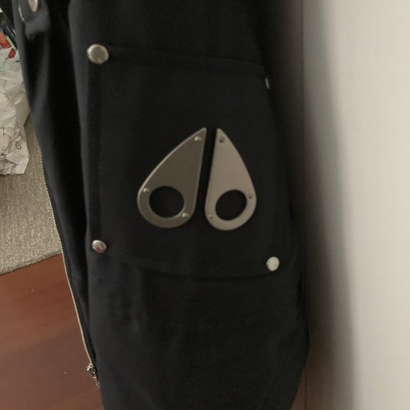 Moose Knuckles Balistic Down Bomber Jacket Men’s Medium Navy - Picture 4 of 5